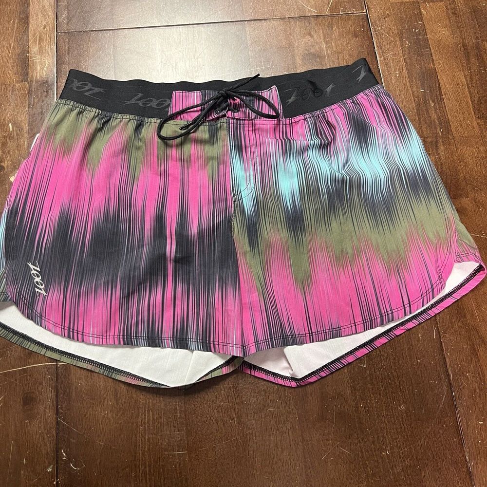 ZOOT Shorts‎ Women's Size XL Athletic Running Swimming Lined Abstract Print